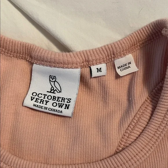 OVO Peach Ribbed Cropped Tank - Picture 2 of 3